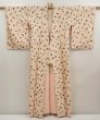 Photo8: 6709T12z620 Vintage Japanese Kimono Silk MEISEN KOMON Peach (8)