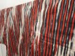 Photo2: 6709T13z670 Vintage Japanese Kimono Silk MEISEN KOMON  Dark red (2)