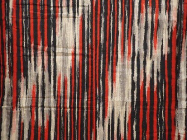 Photo5: 6709T13z670 Vintage Japanese Kimono Silk MEISEN KOMON  Dark red (5)