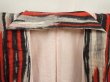 Photo7: 6709T13z670 Vintage Japanese Kimono Silk MEISEN KOMON  Dark red (7)