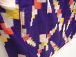 Photo3: 6709T14z650 Vintage Japanese Kimono Silk MEISEN KOMON  Dark lavender (3)