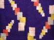 Photo5: 6709T14z650 Vintage Japanese Kimono Silk MEISEN KOMON  Dark lavender (5)