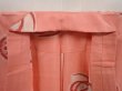 Photo8: 6709T15z290 Vintage Japanese Kimono Silk HITOE MEISEN KOMON  Pink (8)