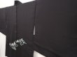 Photo2: 6710T07z580 Vintage Japanese Kimono Silk HAORI Karesansui Black (2)