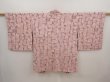 Photo1: 6710T09z840 Vintage Japanese Kimono Silk HAORI  Pink (1)