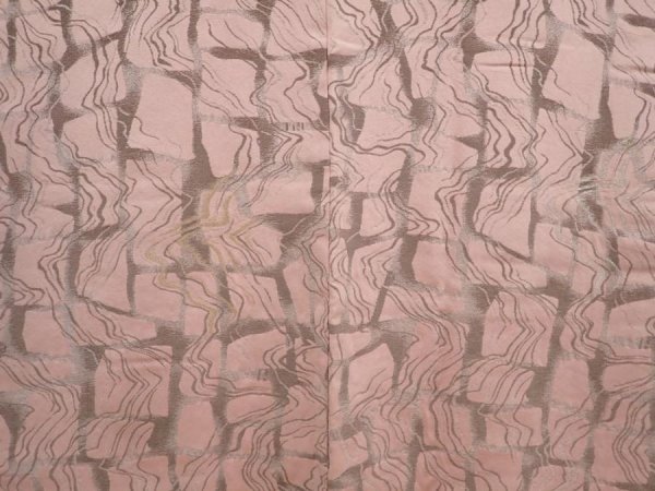 Photo3: 6710T09z840 Vintage Japanese Kimono Silk HAORI  Pink (3)