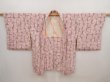 Photo5: 6710T09z840 Vintage Japanese Kimono Silk HAORI  Pink (5)