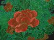 Photo6: 6710T10z590 Vintage Japanese Kimono Silk HAORI Flowers Black (6)