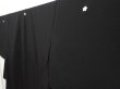 Photo2: 6710T12z670  Japanese Kimono Silk See through KUROMONTSUKI Plain Black (2)