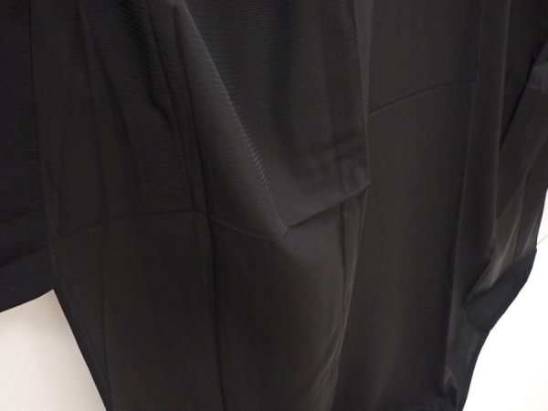 Photo3: 6710T12z670  Japanese Kimono Silk See through KUROMONTSUKI Plain Black (3)
