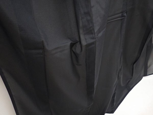 Photo3: 6710T13z530  Japanese Kimono Synthetic See through KUROMONTSUKI Black (3)