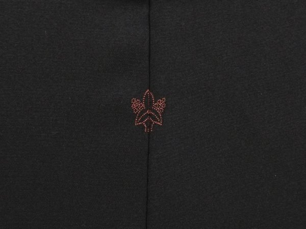 Photo5: 6710T01z550 Vintage Japanese Kimono Silk HAORI Flowers Black (5)