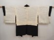 Photo7: 6710T01z550 Vintage Japanese Kimono Silk HAORI Flowers Black (7)