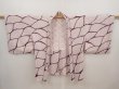 Photo5: 6710T02z520 Vintage Japanese Kimono Silk SHIBORI HAORI  Light lavender (5)