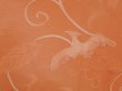 Photo4: 6710T03z580 Vintage Japanese Kimono Silk HAORI Flower Dark coral (4)