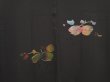 Photo3: 6710T04z560 Vintage Japanese Kimono Silk HAORI Leaf Black (3)
