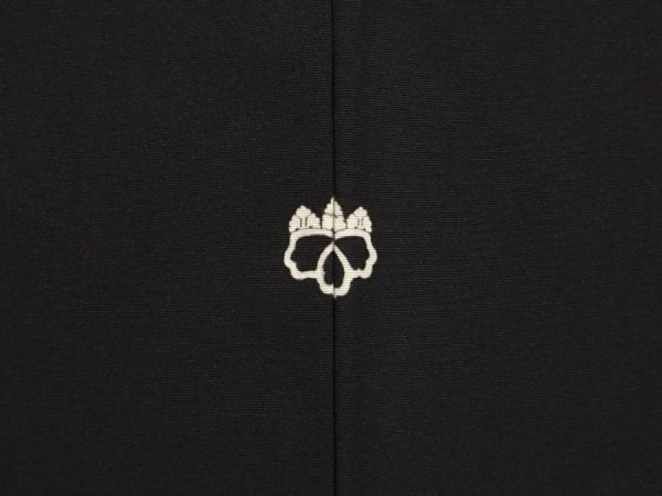 Photo5: 6710T04z560 Vintage Japanese Kimono Silk HAORI Leaf Black (5)