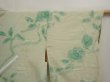 Photo6: 6710T05z440 Vintage Japanese Kimono Silk SHIBORI HAORI Flower Soft green (6)