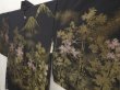 Photo2: 6713T01z670 Vintage Japanese Kimono Silk HAORI Trees Black (2)