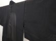 Photo2: 6713T02z250 Vintage Japanese Kimono Silk See through HAORI Plain Black (2)