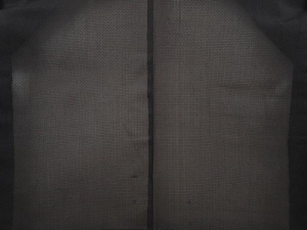 Photo3: 6713T02z250 Vintage Japanese Kimono Silk See through HAORI Plain Black (3)