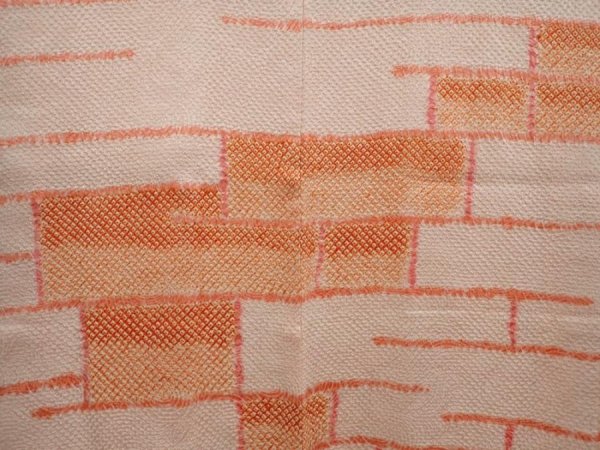 Photo3: 6713T03z470 Vintage Japanese Kimono Silk SHIBORI HAORI  Pink (3)