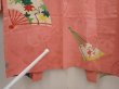Photo8: 6713T04z490 Vintage Japanese Kimono Silk HAORI Folding fan Coral pink (8)