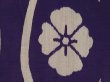 Photo4: 6713T07z420 Vintage Japanese Kimono Silk MEISEN HAORI Flower Dark purple (4)