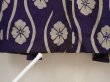 Photo5: 6713T07z420 Vintage Japanese Kimono Silk MEISEN HAORI Flower Dark purple (5)