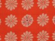 Photo4: 6713T08z490 Vintage Japanese Kimono Silk MEISEN HAORI Flower Orangered (4)