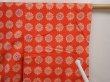 Photo7: 6713T08z490 Vintage Japanese Kimono Silk MEISEN HAORI Flower Orangered (7)