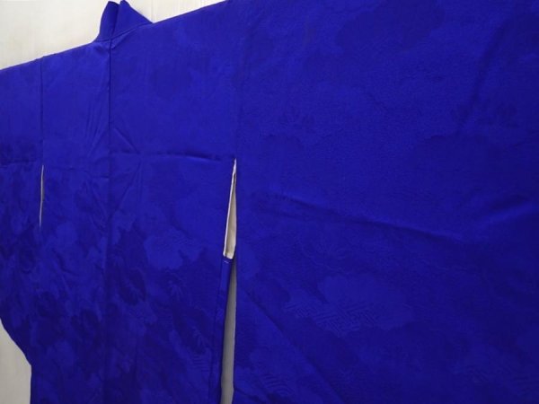 Photo2: 6713T09z590 Vintage Japanese Kimono Silk HAORI Cloud Oriental blue (2)