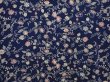 Photo3: 6713T11z400 Vintage Japanese Kimono Silk HAORI Flowers Navy (3)