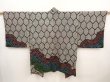 Photo1: 6713T12z590 Vintage Japanese Kimono Silk SHIBORI HAORI  Black (1)