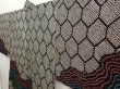Photo2: 6713T12z590 Vintage Japanese Kimono Silk SHIBORI HAORI  Black (2)