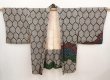 Photo5: 6713T12z590 Vintage Japanese Kimono Silk SHIBORI HAORI  Black (5)