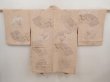 Photo1: 6713T13z830 Vintage Japanese Kimono Silk HAORI Flowers Light brown (1)