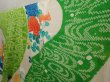 Photo2: 6713T14z1130 Vintage Japanese Kimono Silk FURISODE Chrysanthemum Green (2)