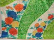 Photo5: 6713T14z1130 Vintage Japanese Kimono Silk FURISODE Chrysanthemum Green (5)