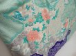 Photo3: 6713T15z1050  Japanese Kimono Silk FURISODE Peony Dark lavender blue (3)
