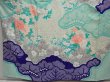 Photo5: 6713T15z1050  Japanese Kimono Silk FURISODE Peony Dark lavender blue (5)