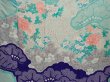 Photo8: 6713T15z1050  Japanese Kimono Silk FURISODE Peony Dark lavender blue (8)
