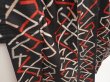 Photo3: 6714T01z740 Vintage Japanese Kimono Silk MEISEN KOMON  Black (3)