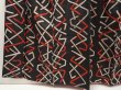 Photo4: 6714T01z740 Vintage Japanese Kimono Silk MEISEN KOMON  Black (4)
