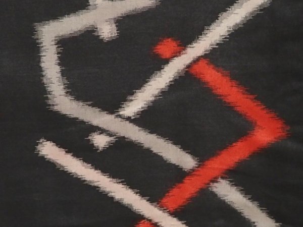 Photo6: 6714T01z740 Vintage Japanese Kimono Silk MEISEN KOMON  Black (6)