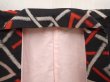 Photo8: 6714T01z740 Vintage Japanese Kimono Silk MEISEN KOMON  Black (8)