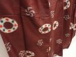 Photo3: 6714T02z560 Vintage Japanese Kimono Silk MEISEN KOMON Purple-Brown (3)