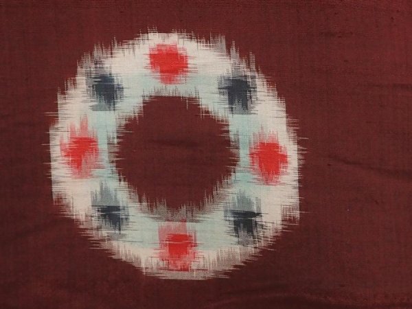 Photo6: 6714T02z560 Vintage Japanese Kimono Silk MEISEN KOMON Purple-Brown (6)