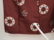 Photo7: 6714T02z560 Vintage Japanese Kimono Silk MEISEN KOMON Purple-Brown (7)
