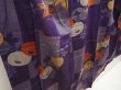 Photo3: 6714T03z590 Vintage Japanese Kimono Silk MEISEN KOMON Maple Dark lavender (3)